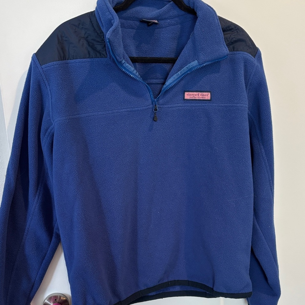 Vineyard Vines Navy Fleece Half-Zip Pullover
